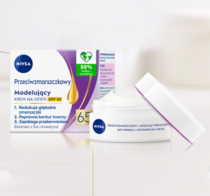 NIVEA 2 PACK ANTI-FALTEN + MODELLIERENDE TAGES- UND NACHTCREME 65+ 2x50ML