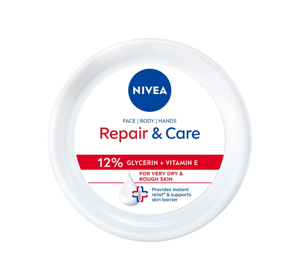 NIVEA REPAIR & CARE FEUCHTIGKEITSSPENDEND-REGENERIERENDE CREME FÜR GESICHT KÖRPER HÄNDE 400ML