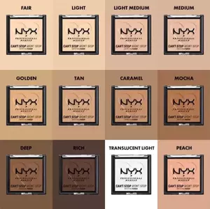 NYX PROFESSIONAL MAKEUP CAN'T STOP WON'T STOP MATTIERENDES PUDER 11 BRIGHTENING TRANSLUCENT 6G