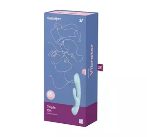 SATISFYER TRIPLE OH MULTIFUNKTIONALER VIBRATOR FÜT PAARE LIGHT BLUE