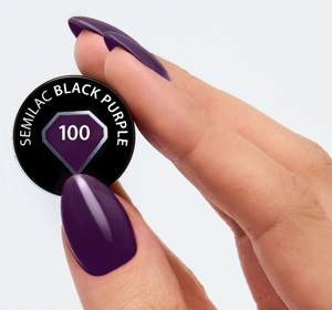 SEMILAC UV HYBRID NAGELLACK BLACK PURPLE 100