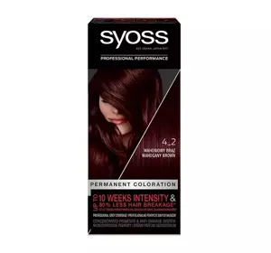 SYOSS PERMANENTE COLORATION HAARFARBE 4_2 MAHAGONIBRAUN