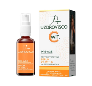 UZDROVISCO PRE-AGE ANTIOXIDATIVES SERUM MIT 9% VITAMIN C GEGEN VERFÄBUNGEN 30ML