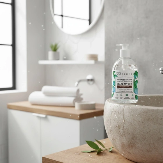 Barwa Hipoalergiczna Traditionelle polnische graue Flüssigseife unparfümiert 500 ml