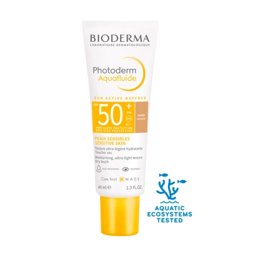 Bioderma Photoderm Aquafluide ultraleichtes Fluid SPF50+ Golden 40ml