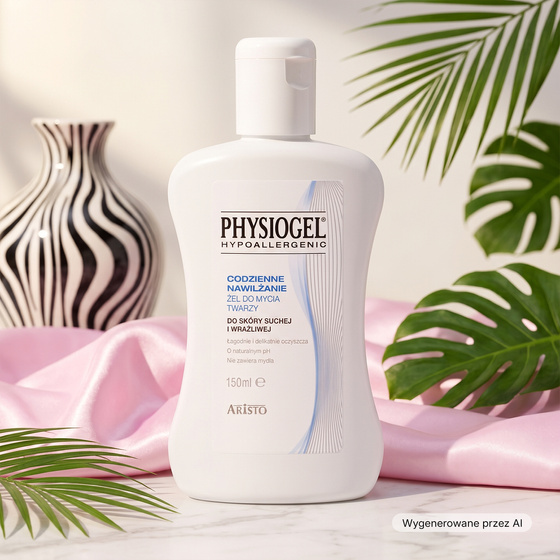 Kliknij na zdjęcie, aby je powiększyć Physiogel Hypoallergenic Daily Moisture – Gesichtsreinigungsgel für trockene und empfindliche Haut, 150 ml