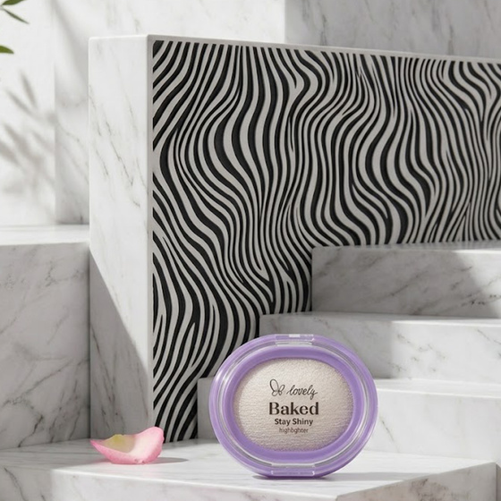 Lovely Baked Stay Shiny – gebackener Highlighter für das Gesicht, 1,4 g
