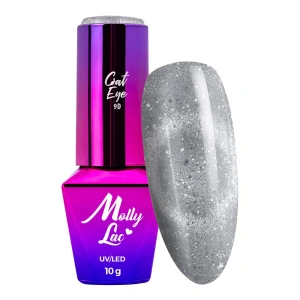 Molly Lac Cat Eye Foxy Eye Hybrid-Nagellack 550 Silver Grey 10 g