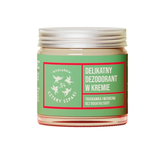 Kliknij na zdjęcie, aby je powiększyć MYDLARNIA CZTERY SZPAKI DEZENTES DEODORANT IN CREME ERDBEERE EISENKRAUT 60ML