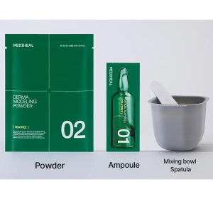 Mediheal Derma Modeling Pack Teatree Calming Gesichtspflege-Set Algenmaske 28 g + Serum 2 ml