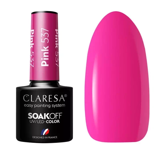 CLARESA SOAK OFF HYBRIDLACK PINK 537 5ML