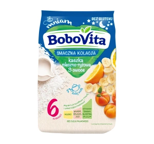 BoboVita Smaczna Kolacja Milch-Reisbrei 3 Früchte 230g