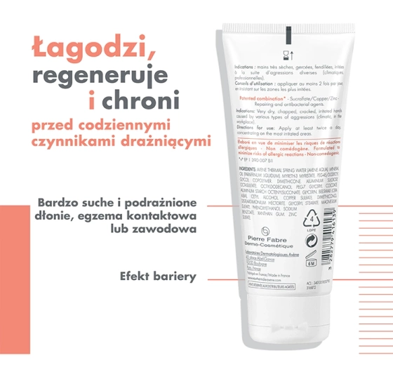 Kliknij na zdjęcie, aby je powiększyć AVENE CICALFATE REGENERIERENDE HANDCREME 100 ML