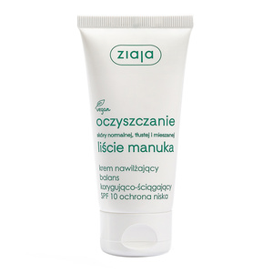 Ziaja Manuka-Blätter – feuchtigkeitsspendende, korrigierende und straffende Tagescreme für das Gesicht, LSF 10, 50 ml