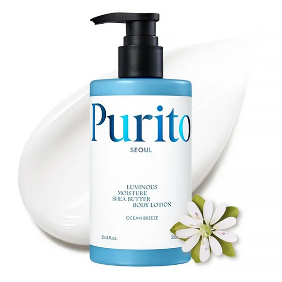 Purito Luminous Moisture Shea Butter Body Lotion – feuchtigkeitsspendende Körperlotion „Ocean Breeze“, 300 ml