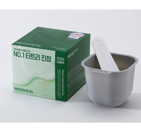 Kliknij na zdjęcie, aby je powiększyć Mediheal Derma Modeling Pack Teatree Calming Gesichtspflege-Set Algenmaske 28 g + Serum 2 ml