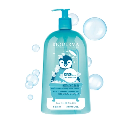 Bioderma ABCDerm Duschgel für Körper und Haare für Babys und Kinder 1000 ml