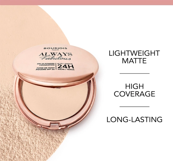 Kliknij na zdjęcie, aby je powiększyć BOURJOIS ALWAYS FABULOUS KOMPAKTGRUNDIERUNG 100 ROSE IVORY 7G
