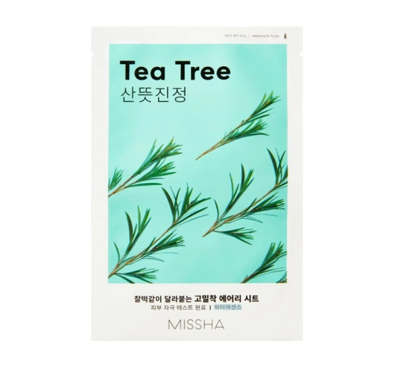 Kliknij na zdjęcie, aby je powiększyć Missha Airy Fit Sheet Mask Tuchmaske Tea Tree 19 ml