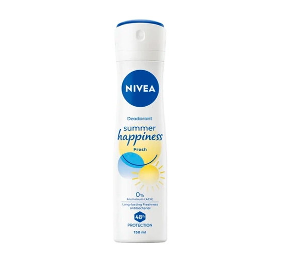 Kliknij na zdjęcie, aby je powiększyć NIVEA SUMMER HAPPINESS DEODORANT SPRAY FÜR FRAUEN 150ML