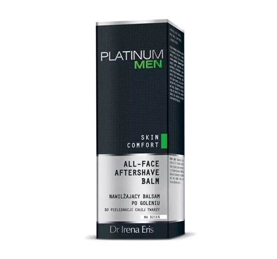 Kliknij na zdjęcie, aby je powiększyć DR IRENA ERIS PLATINUM MEN SKIN COMFORT FEUCHTIGKEITSSPENDENDER AFTERSHAVE-BALSAM 50ML