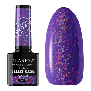 Claresa Rainbow Jello Base – Hybrid-Grundierung für die Nägel, Violett, 5 g
