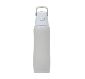 Dafi Solid Steel Cold Thermische Filterflasche mit Aktivkohlefilter 0,5 l Perlenweiß