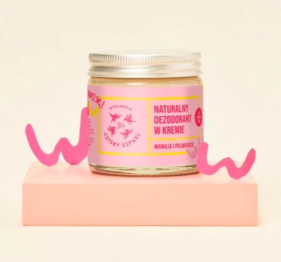 Kliknij na zdjęcie, aby je powiększyć MYDLARNIA CZTERY SZPAKI DEZENTES DEODORANT IN CREME VANILLE UND PALMAROSA 60ML