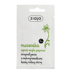 Ziaja Gurken-Serie – Enzymmaske mit Mikrogranulat für alle Hauttypen, 7 ml