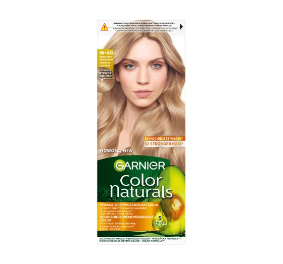 Kliknij na zdjęcie, aby je powiększyć GARNIER COLOR NATURALS PERMANENTE HAARFARBE 9.13 SEHR HELLES BEIGE BLOND
