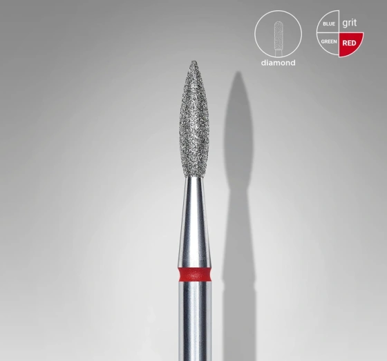 Staleks Pro Expert Diamantfräser „Scharfe Flamme“ Rot FA11R021/8