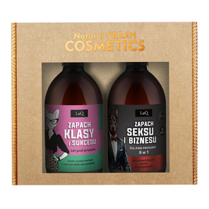 LaQ Geschenkset Duschgel für Männer Zapach Seksu i Biznesu 500 ml + Duschgel für Frauen Zapach Klasy i Sukcesu 500 ml