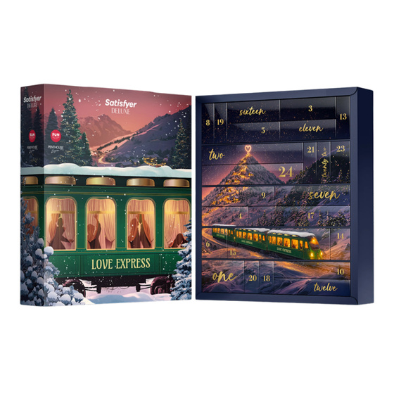 Kliknij na zdjęcie, aby je powiększyć Satisfyer Deluxe Love Express Adventskalender mit Erotik-Gadgets