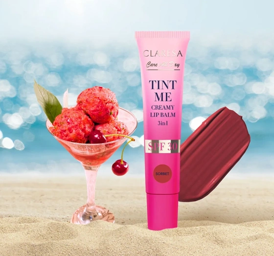 Claresa Care All Day Tint Me Färbender 3-in-1 Lippenbalsam mit SPF30 Sorbet 12 ml