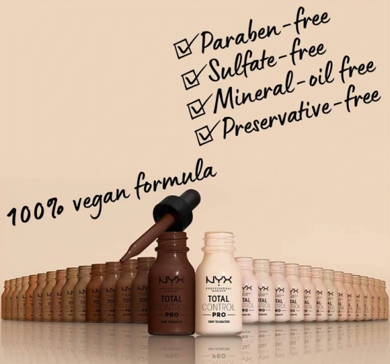 NYX Professional Makeup Total Control Pro Drop Foundation flüssige Grundierung 7.5 Soft Beige 13 ml