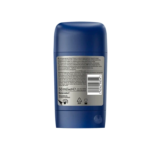 Kliknij na zdjęcie, aby je powiększyć NIVEA MEN SILVER PROTECT ANTITRANSPIRANT STICK FÜR MÄNNER 50ML