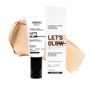 Veoli Botanica Let's Glow Illuminierend-feuchtigkeitsspendende BB-Creme für trockene und normale Haut SPF20 2.0 W Vanilla 30 ml