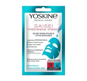 Yoskine Geisha Mask Saisei Blaue feuchtigkeitsspendende Tuchmaske 20 ml