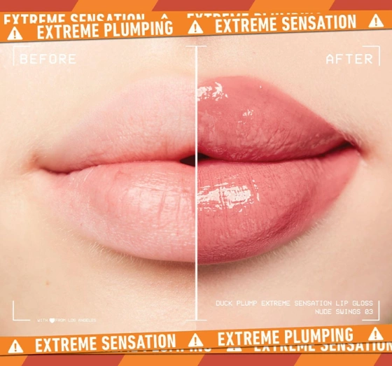 NYX Professional Makeup Duck Plump Lip Gloss zur Lippenvergrößerung 03 Nude Swings 7 ml