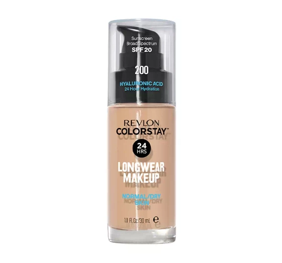 Kliknij na zdjęcie, aby je powiększyć Revlon Colorstay Foundation mit Hyaluronsäure für trockene Haut 200 Nude 30ml