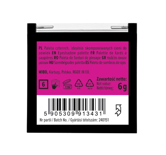 Wibo Quattro Lidschatten-Palette 6 × 6 g