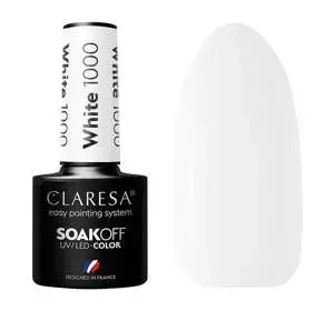 CLARESA SOAK OFF HYBRIDLACK WHITE 1000 5ML