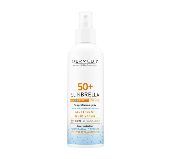 Kliknij na zdjęcie, aby je powiększyć DERMEDIC SUNBRELLA SCHUTZSPRAY SPF 50+ 150ML