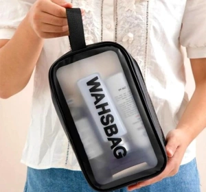 WASH BAG SET BLACK 3 KOSMETIKTASCHEN SET SCHWARZ