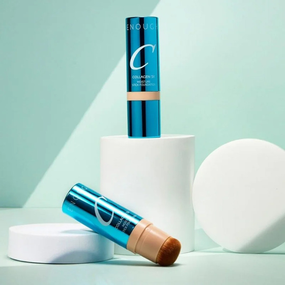 Enough 3X Moisture Stick – feuchtigkeitsspendende Gesichtsgrundierung im Stiftformat, LSF 50+, 21N, 14 g