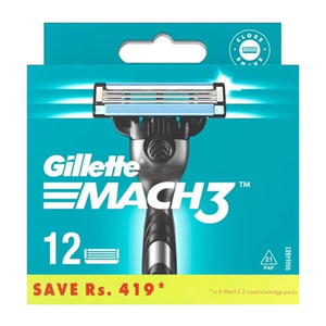 Gillette Mach3 Rasierklingen für Herren, 12 Stück