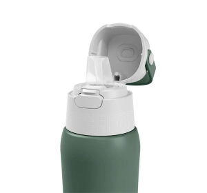 Dafi Solid Steel Cold Thermische Filterflasche mit Aktivkohlefilter 0,5 l Grün