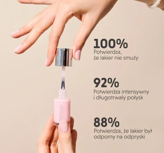 Kliknij na zdjęcie, aby je powiększyć Semilac Nail Lacquer Klassischer Nagellack 101 Sheer Nude 9 ml