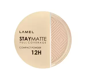 LAMEL STAY MATTE COMPACT POWDER DECKENDES GEPRESSTES PUDER 402 COLD IVORY 12G