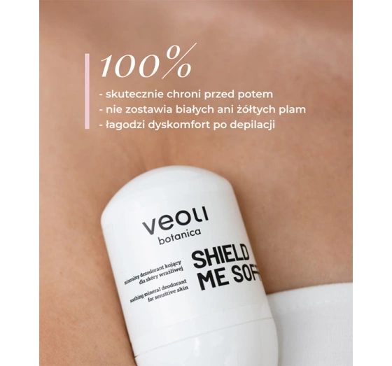 Veoli Botanica Shield Me Softly Mineralisches Roll-On Deodorant für empfindliche Haut 50 ml